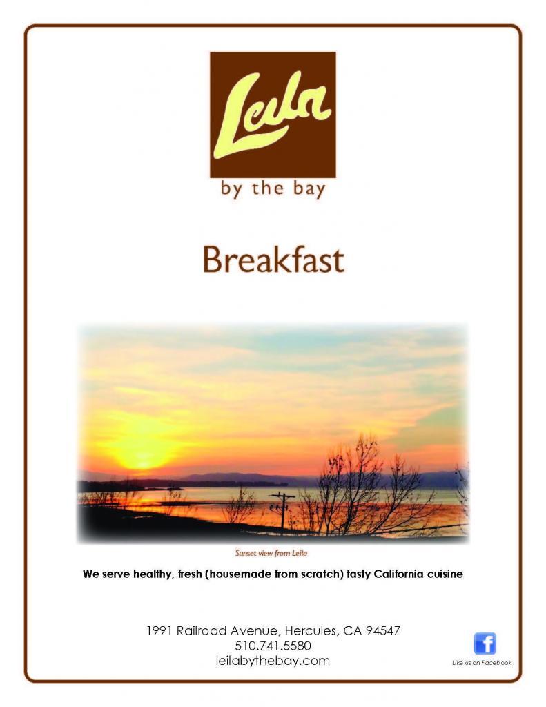 Breakfast menu