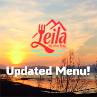 Leila by The Bay - New Menu at Leila - San Francisco Bay View, logo and text