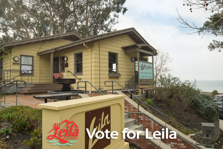 Leila by the Bay - Vote for Leila - Logo and text.